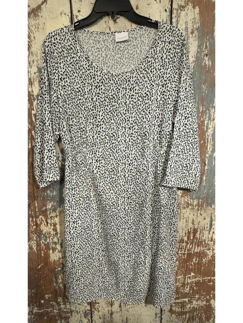 Mamalicious Maternity White Animal Print Dress Large